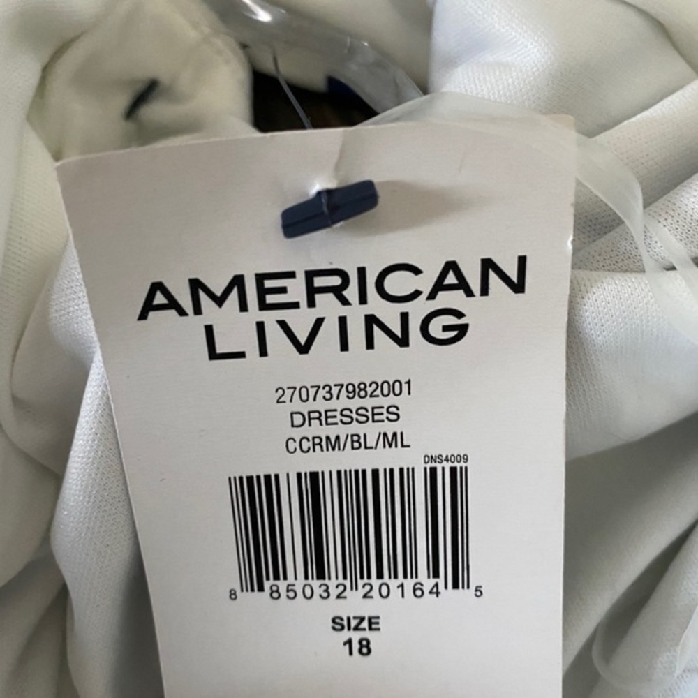 American Living Blue & White Floral Dress size 18 - Picture 5 of 6